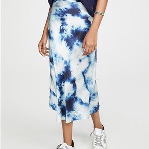 *NWT* Lioness Tie-Dye Silk Midi Skirt